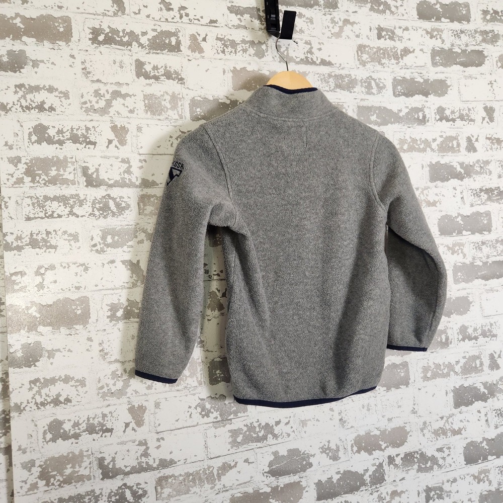 OshKosh B'gosh Sweatshirt‎ Boy's Size 7Gray Fleece Quarter Zip Pullover Casual - Picture 7 of 16